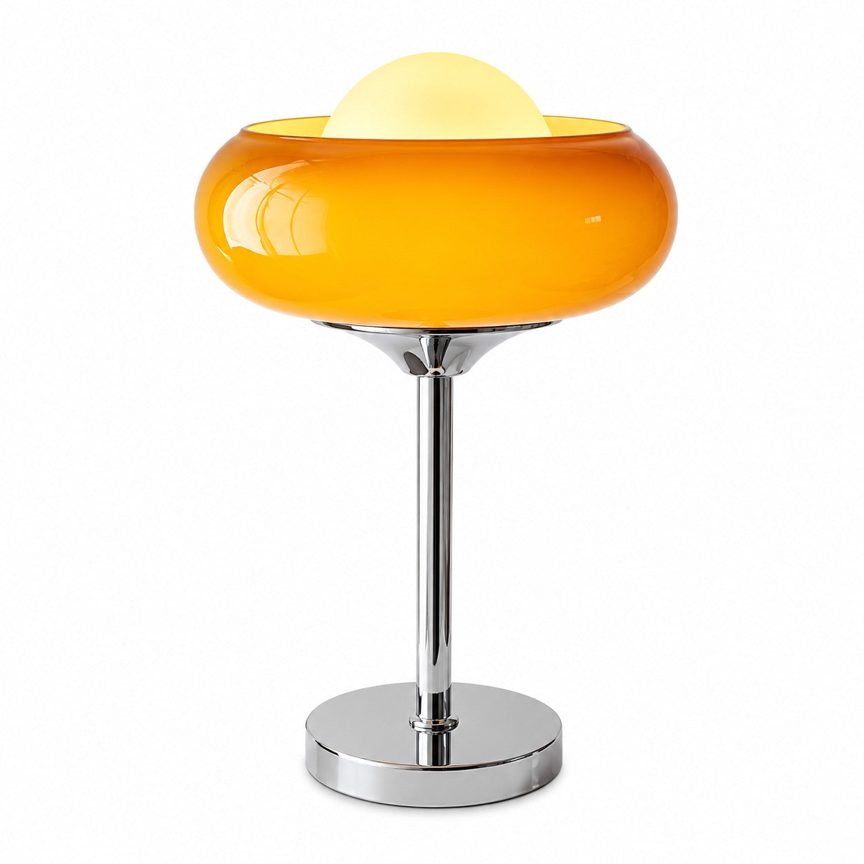 Glass table lamp, egg tart lamp