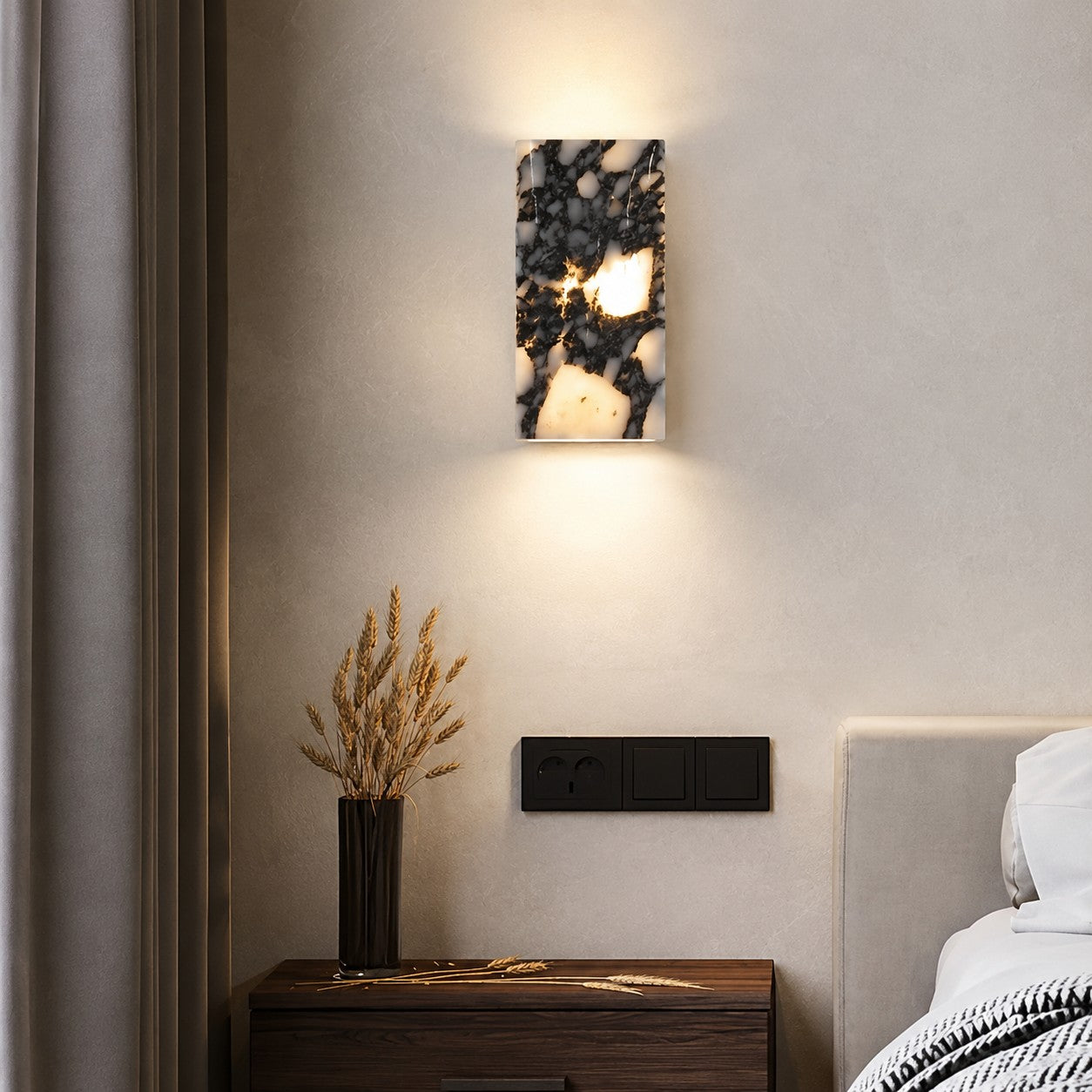 Marble Wall Light For The Bedroom Headboard
