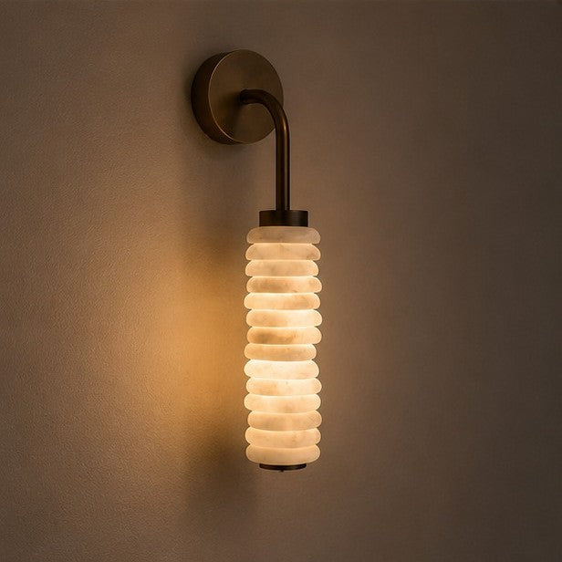 Natural Marble Wall Lamp French-style Light Luxury Living Room Lighting
