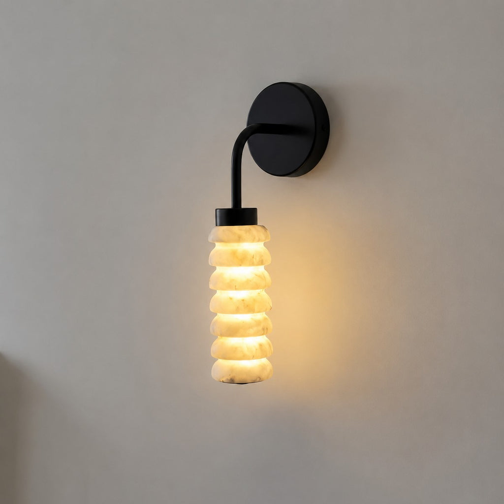 Natural Marble Wall Lamp French-style Light Luxury Living Room Lighting