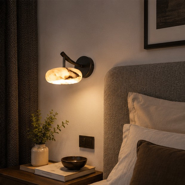 Modern Luxury Marble Wall Bedroom Bedside Light