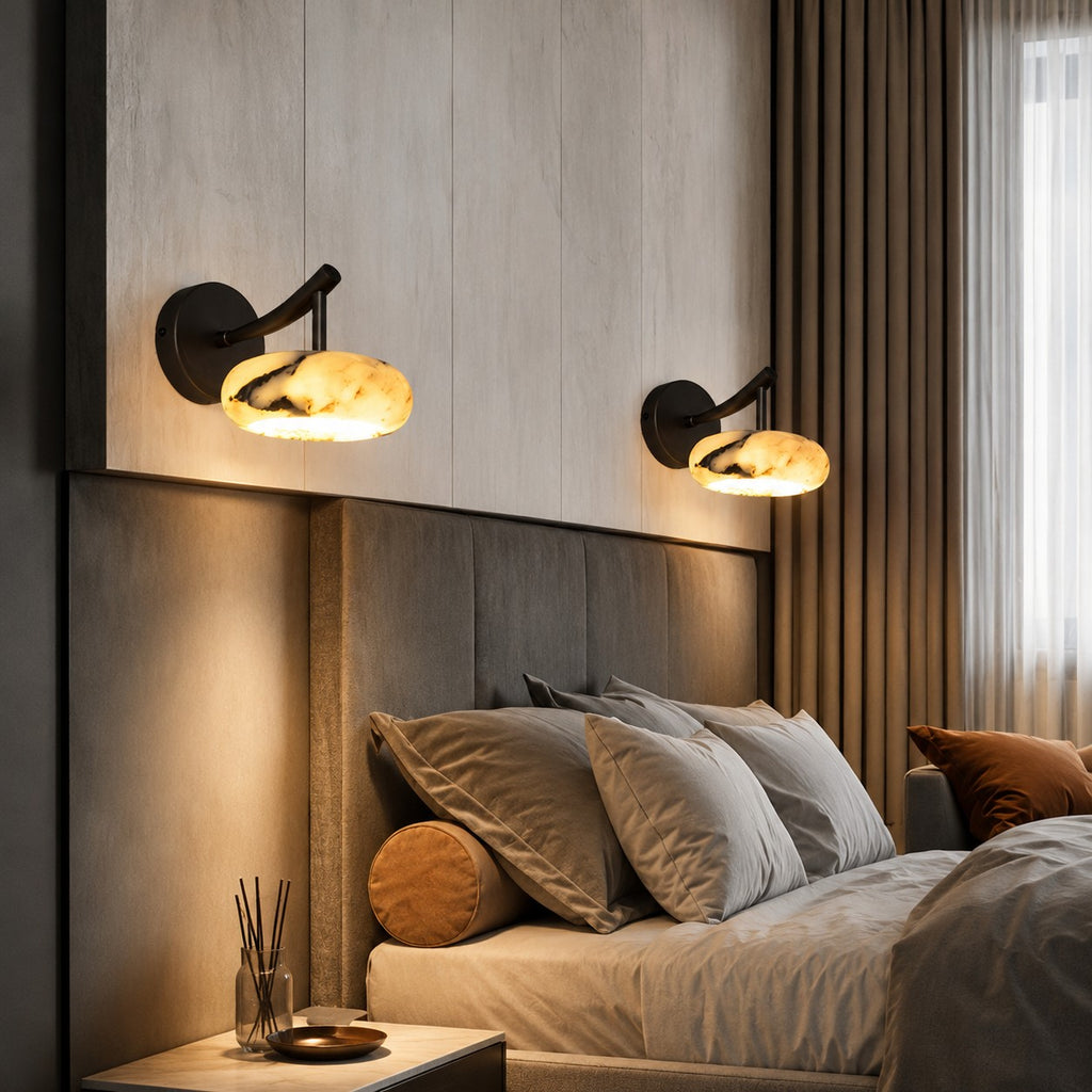 Modern Luxury Marble Wall Bedroom Bedside Light