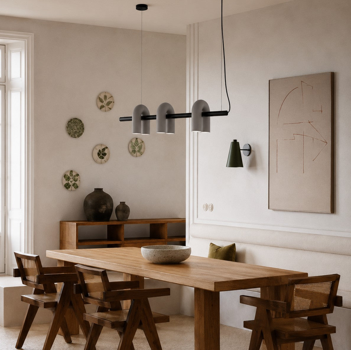 Rotatable U-shaped Pipe Chandelier For Hotel Restaurants Living Rooms And Bedrooms