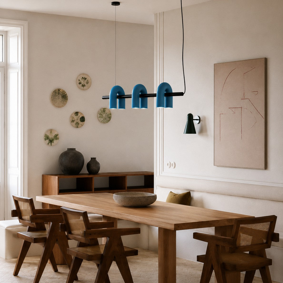 Rotatable U-shaped Pipe Chandelier For Hotel Restaurants Living Rooms And Bedrooms