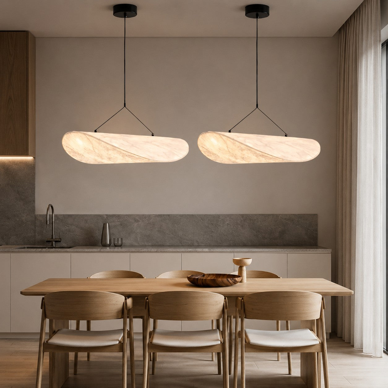 Simple Bedroom Light Art Silk Restaurant Chandelier