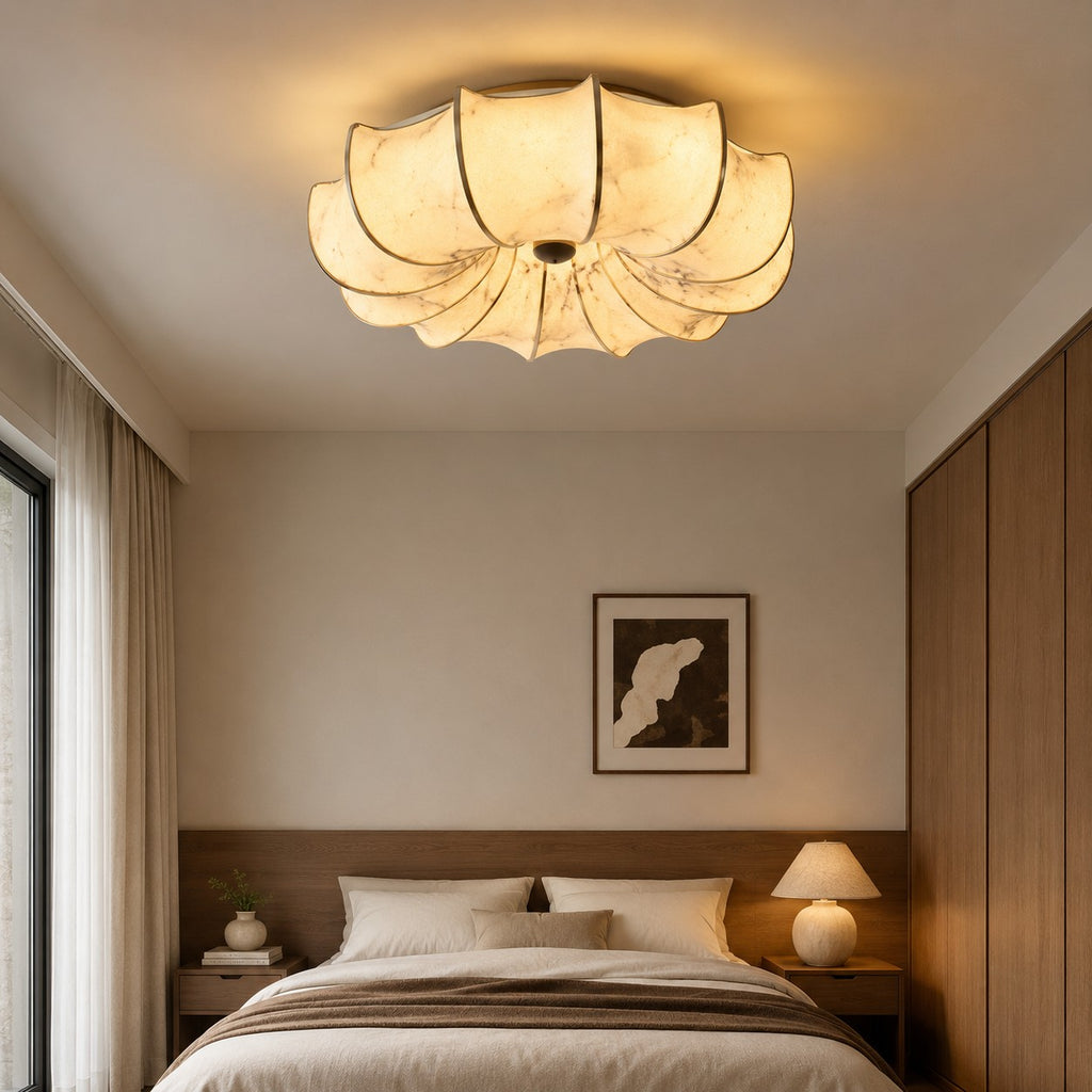 French Retro Bedroom Printed Ceiling Lamp