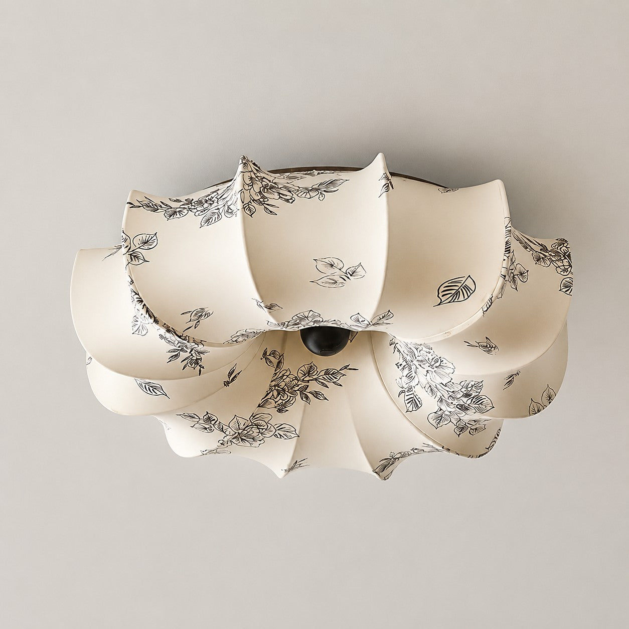 French Retro Bedroom Printed Ceiling Lamp