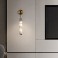 Natural Marble Bedroom Simple Soft Long Strip Suspension Wire Copper Small Droplight
