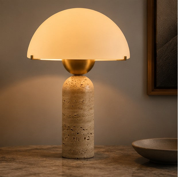 Retro Cloud Cave Stone Table Lamp Glass Living Room Study Bedside Lamp