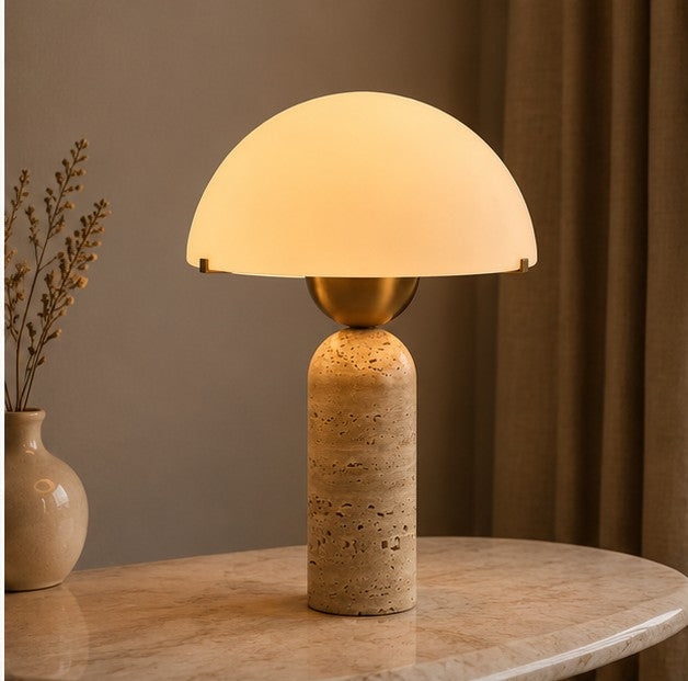 Retro Cloud Cave Stone Table Lamp Glass Living Room Study Bedside Lamp