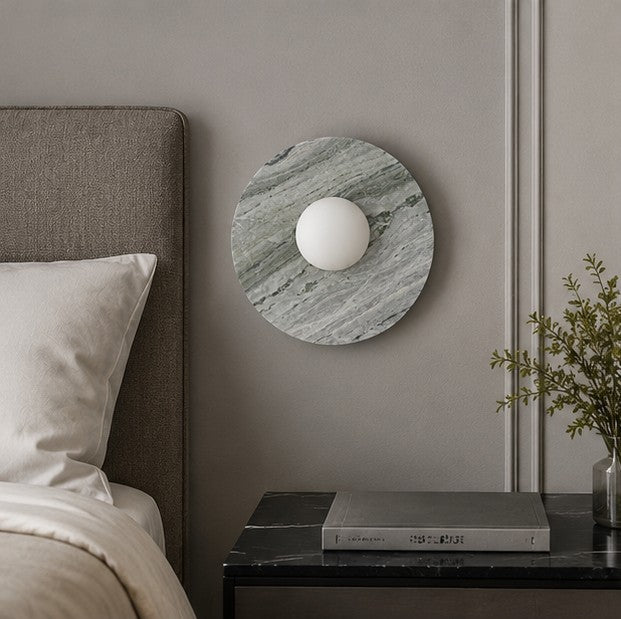 Irish Green Marble French Entry Lux Fengyun Stone Wall Lamp