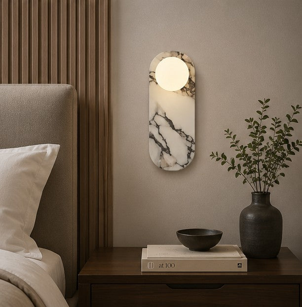 Bedside Hallway Living Room Bedroom Corridor Atmosphere Marble Wall Lamp
