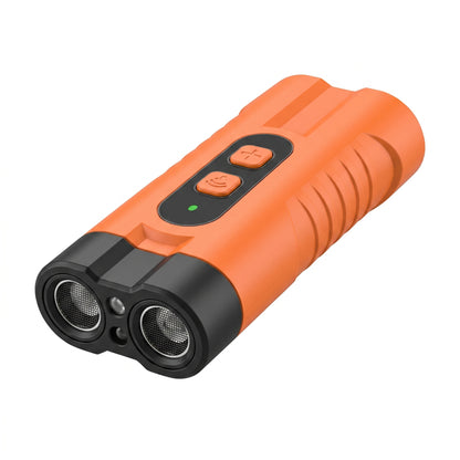 Dual-headed sonic bark suppressor flashlight