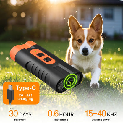 Dual-headed sonic bark suppressor flashlight
