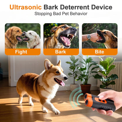 Dual-headed sonic bark suppressor flashlight
