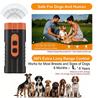 Dual-headed sonic bark suppressor flashlight