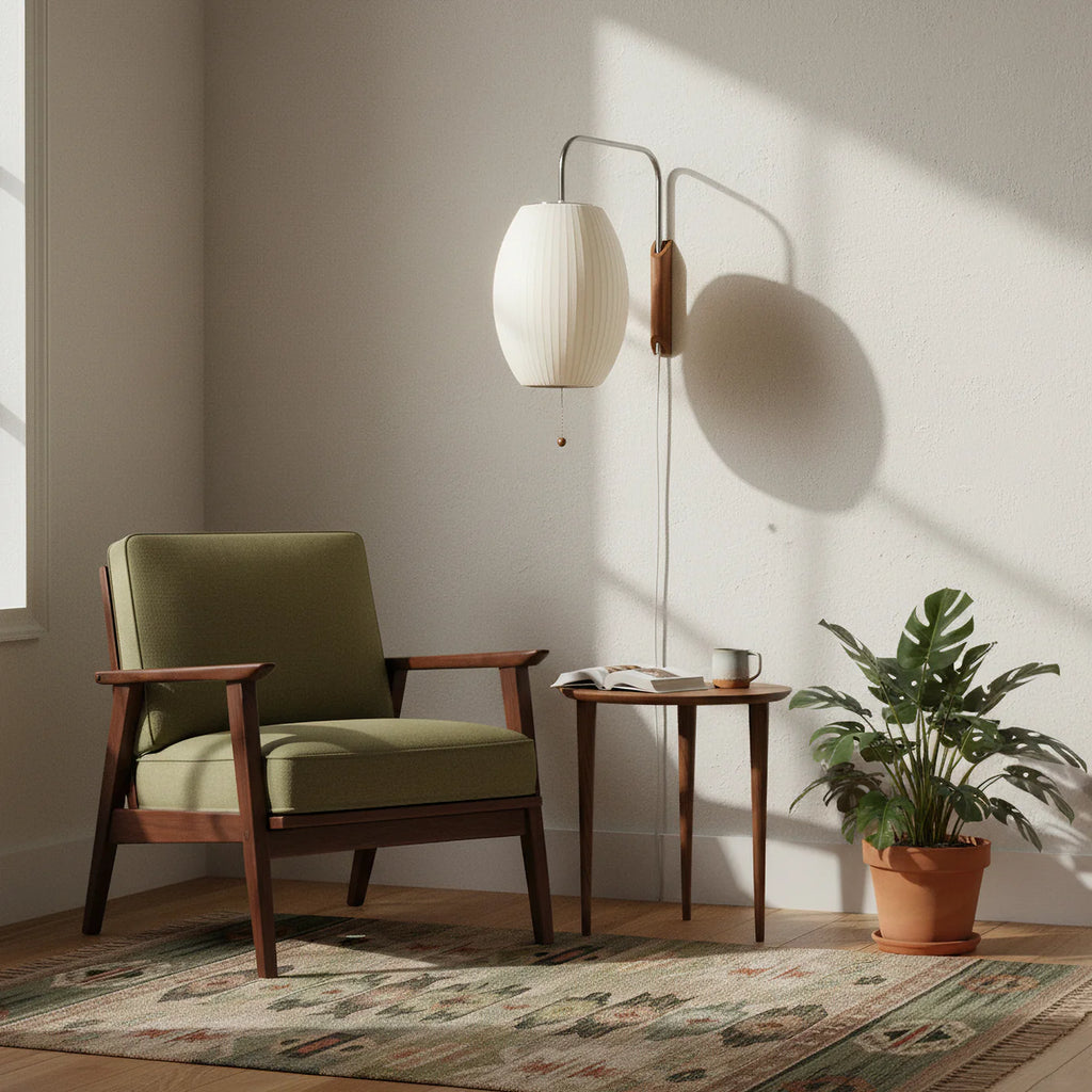 Creative Drawstring Wabi Sabi Style Japanese Bedside Reading Light