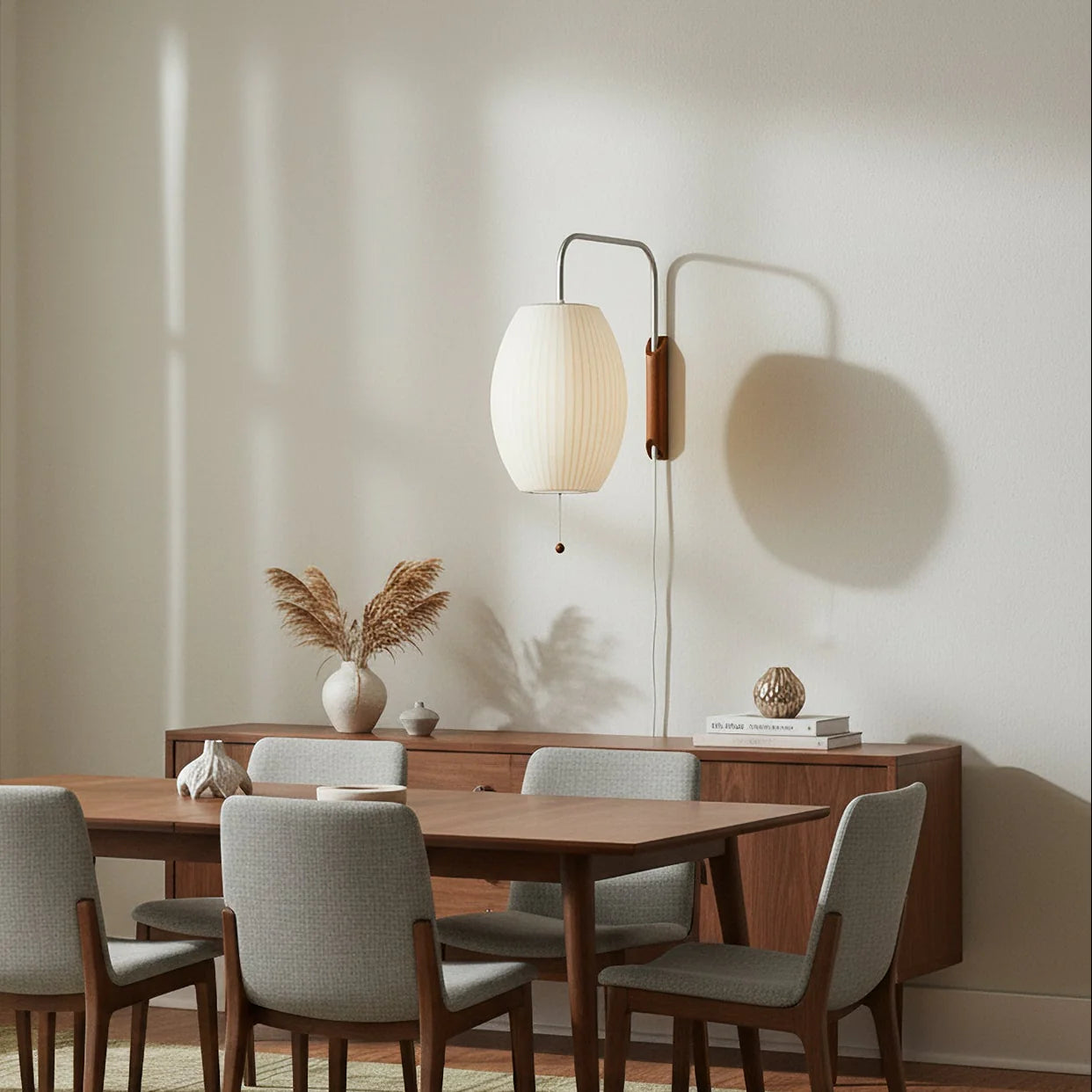 Creative Drawstring Wabi Sabi Style Japanese Bedside Reading Light