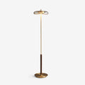 Nordic Light Luxury Brass Walnut Floor Lamp