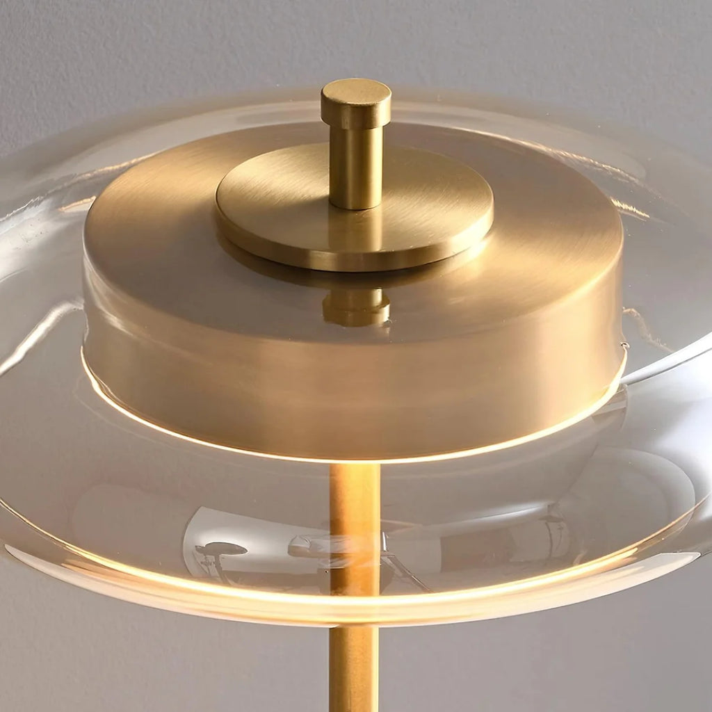 Nordic Light Luxury Brass Walnut Floor Lamp