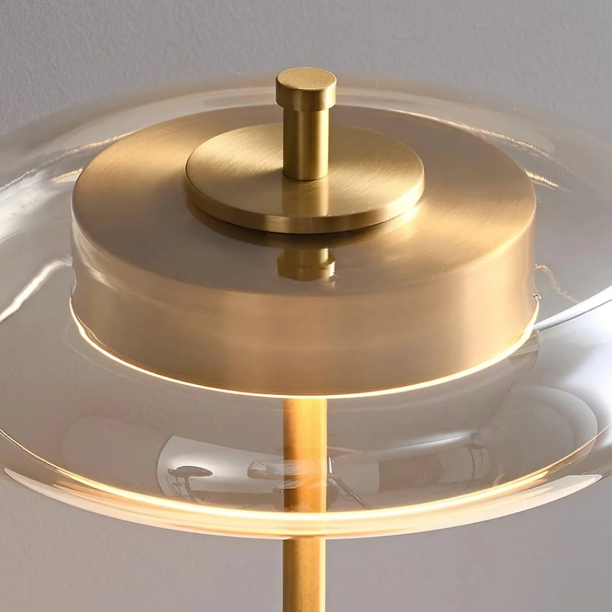 Nordic Light Luxury Brass Walnut Floor Lamp