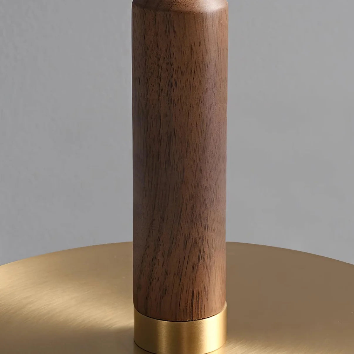 Nordic Light Luxury Brass Walnut Floor Lamp
