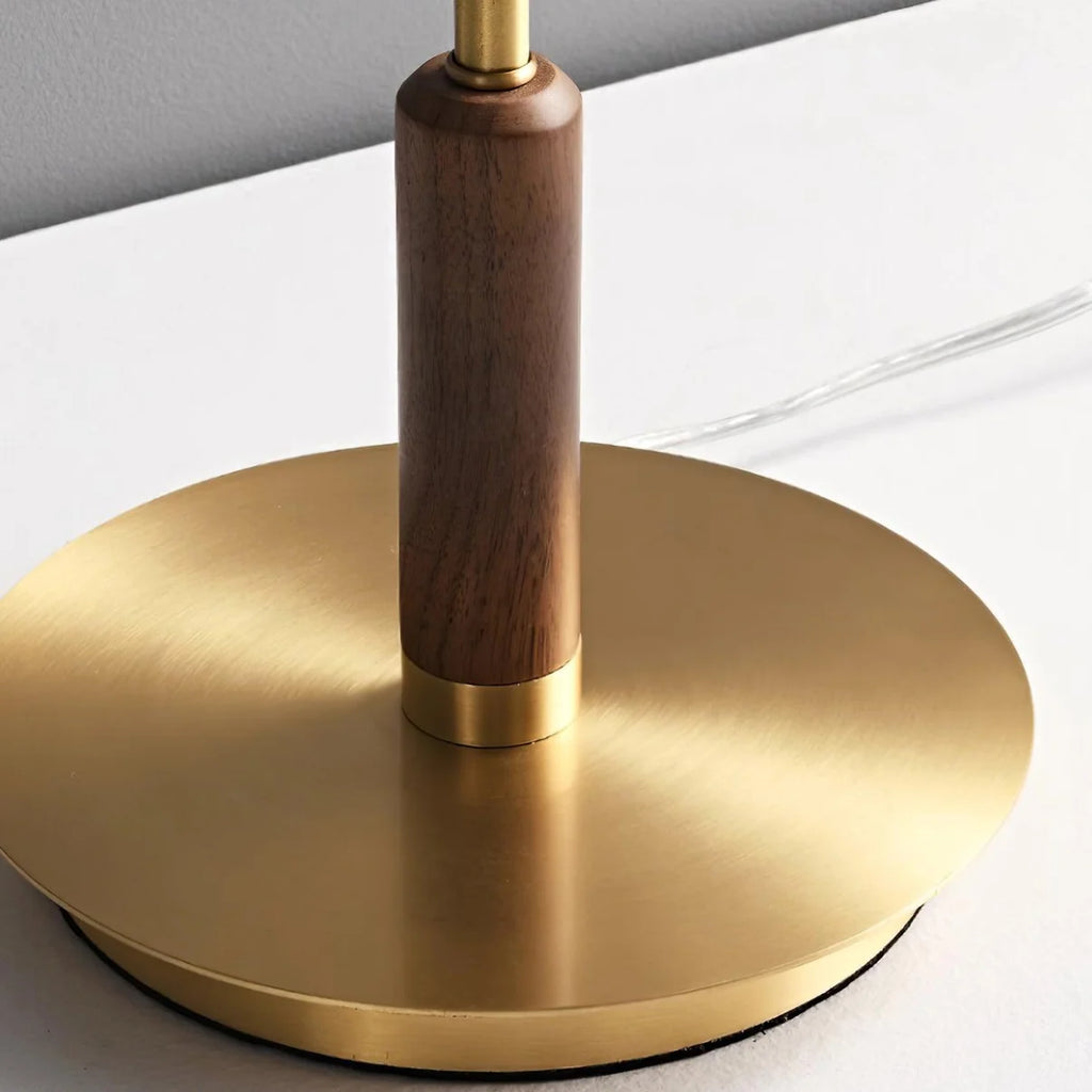 Nordic Light Luxury Brass Walnut Floor Lamp