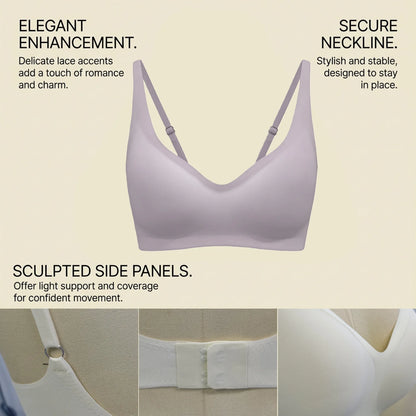 Jelly™ Women’s Wireless Seamless Push-Up Bralette – Deep V Comfortable Everyday Bra