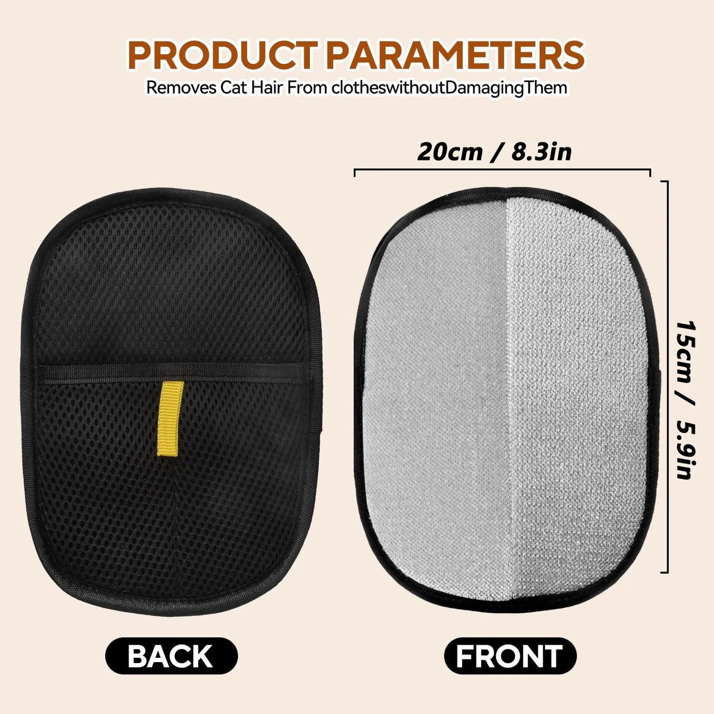 Pet Hair Removal Grooming Gloves