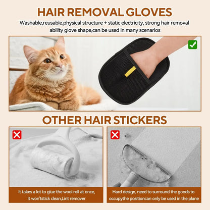 Pet Hair Removal Grooming Gloves