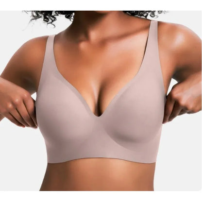 Jelly™ Women’s Wireless Seamless Push-Up Bralette – Deep V Comfortable Everyday Bra