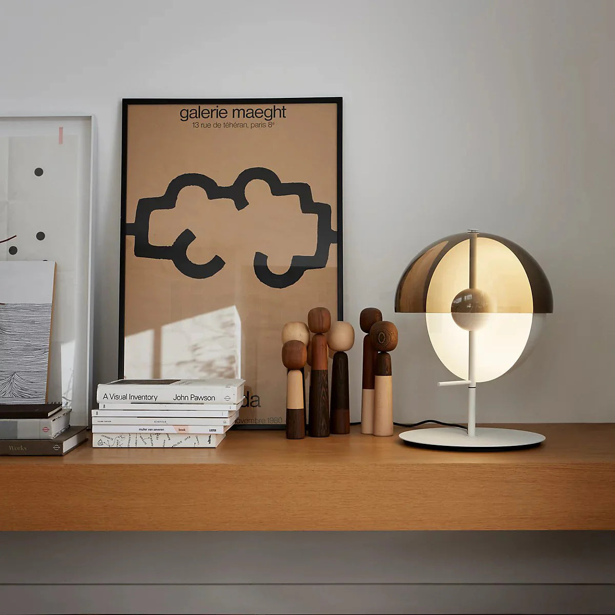 Nordic Creative Hemisphere Round Living Room Bedroom Art Deco Desk Lamp