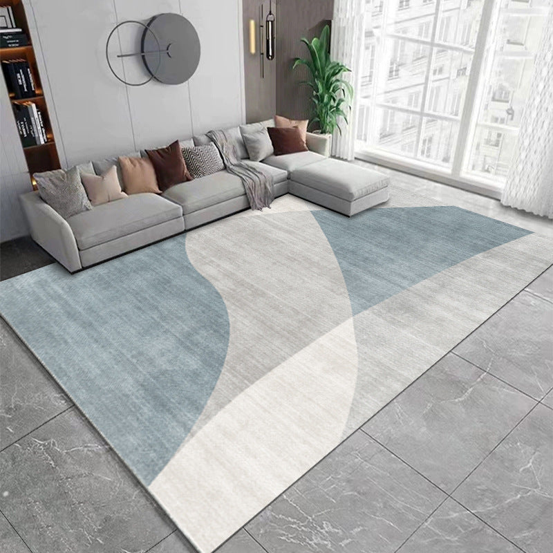 Modern Geometric Stain-Resistant Polyester Carpet