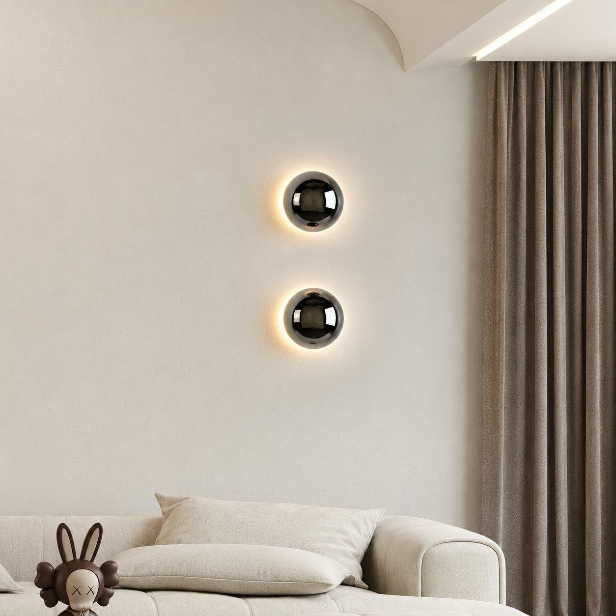 Round Aisle Lamps Nordic Solar Eclipse Bedroom Bedside Wall Lamp