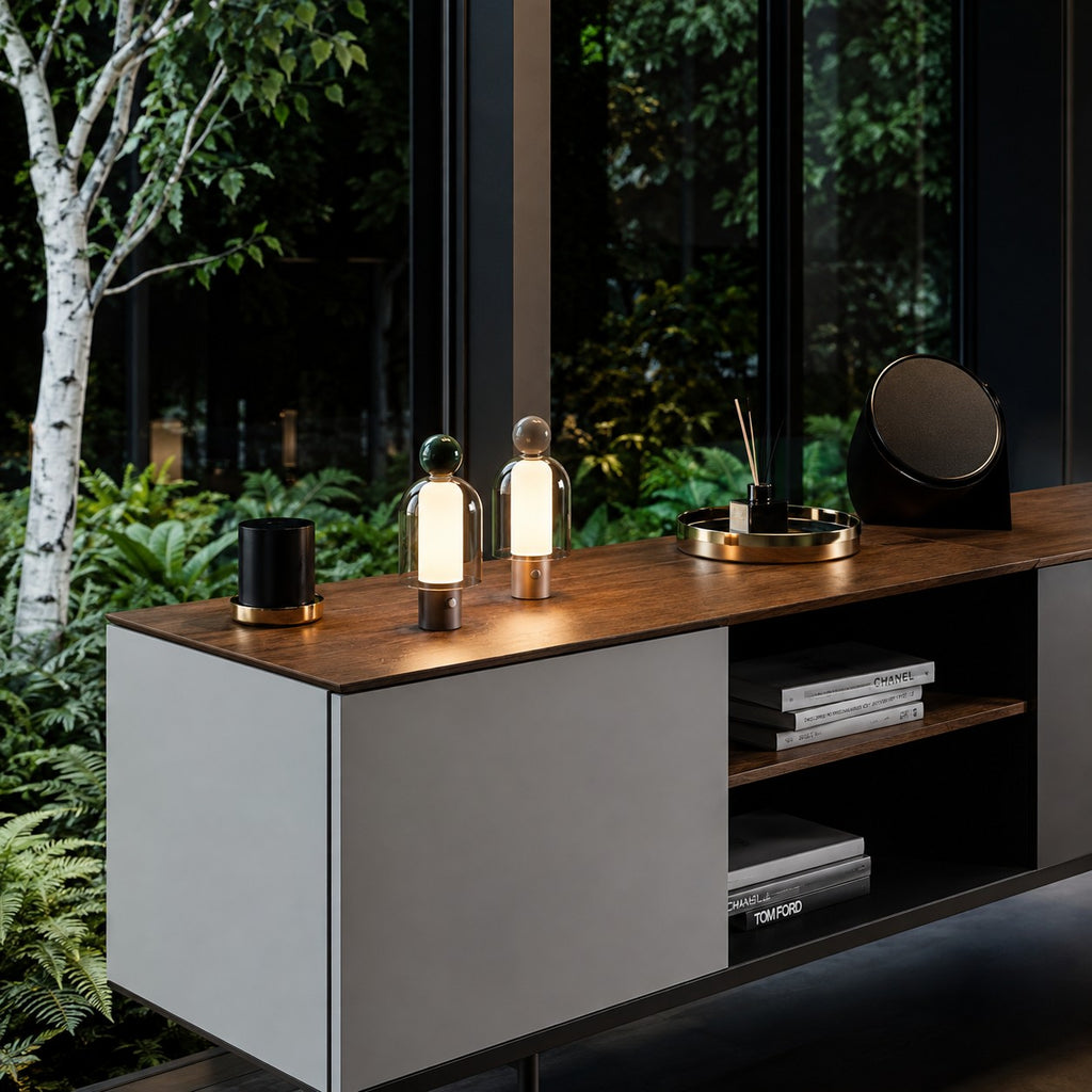 Bedside Lamp Dining-table Decoration Dimming Mushroom Charging Small Night Lamp