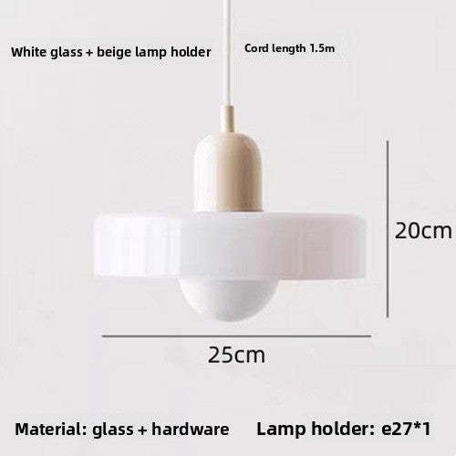 Vintage Glass Pendant Light with Adjustable Hanging Wire