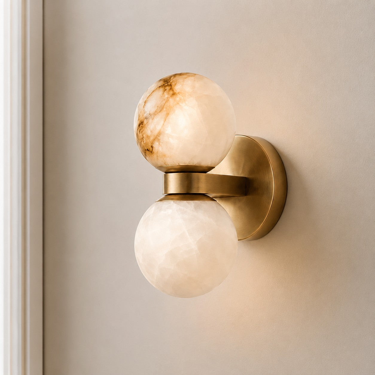 Modern Minimalist Natural Marble Wall Lamp