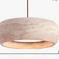 Vintage Travertine Pendant Light with LED