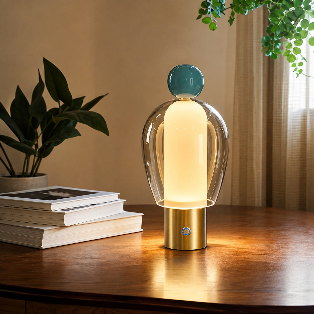 Bedside Lamp Dining-table Decoration Dimming Mushroom Charging Small Night Lamp