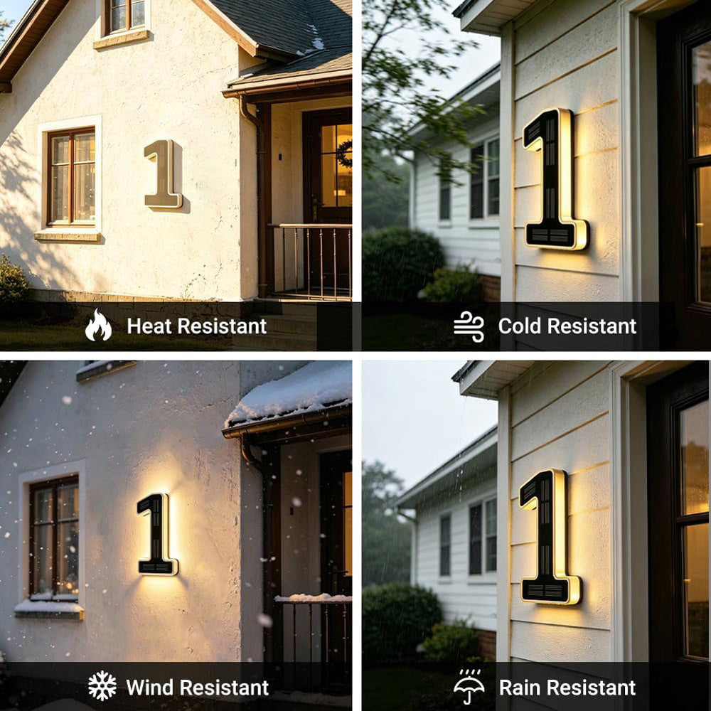Solar-powered door sign light