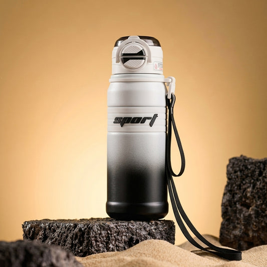 Thermos Cup Portable Large Capacity Straw Double Drinking Bottle Outdoor Sports Fitness Bottle