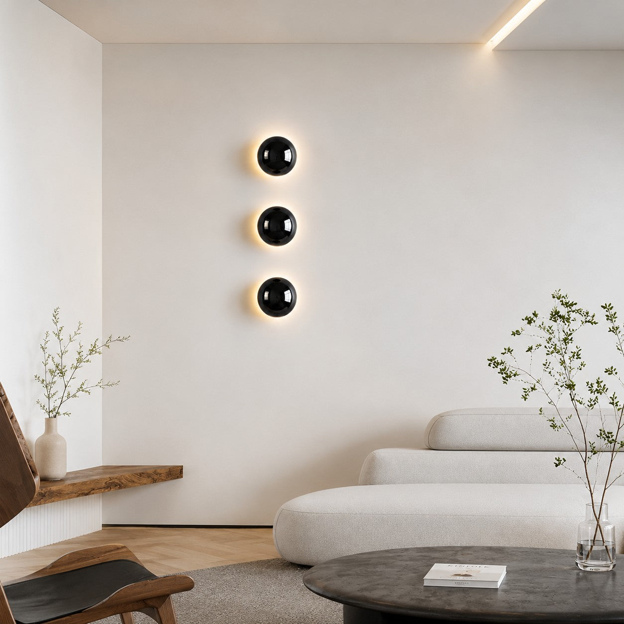 Round Aisle Lamps Nordic Solar Eclipse Bedroom Bedside Wall Lamp