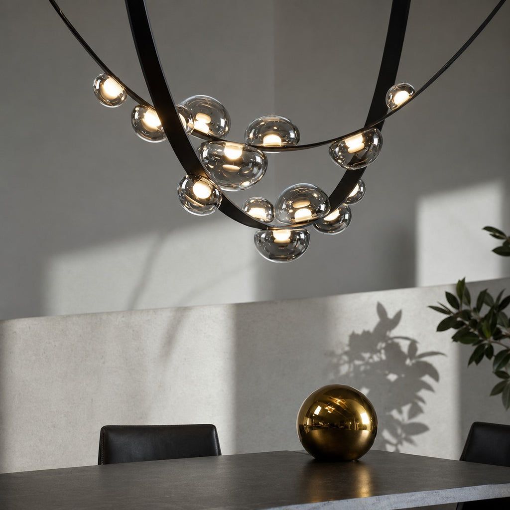 Italian Belt Rattan Pot Chandelier Light Luxury Restaurant