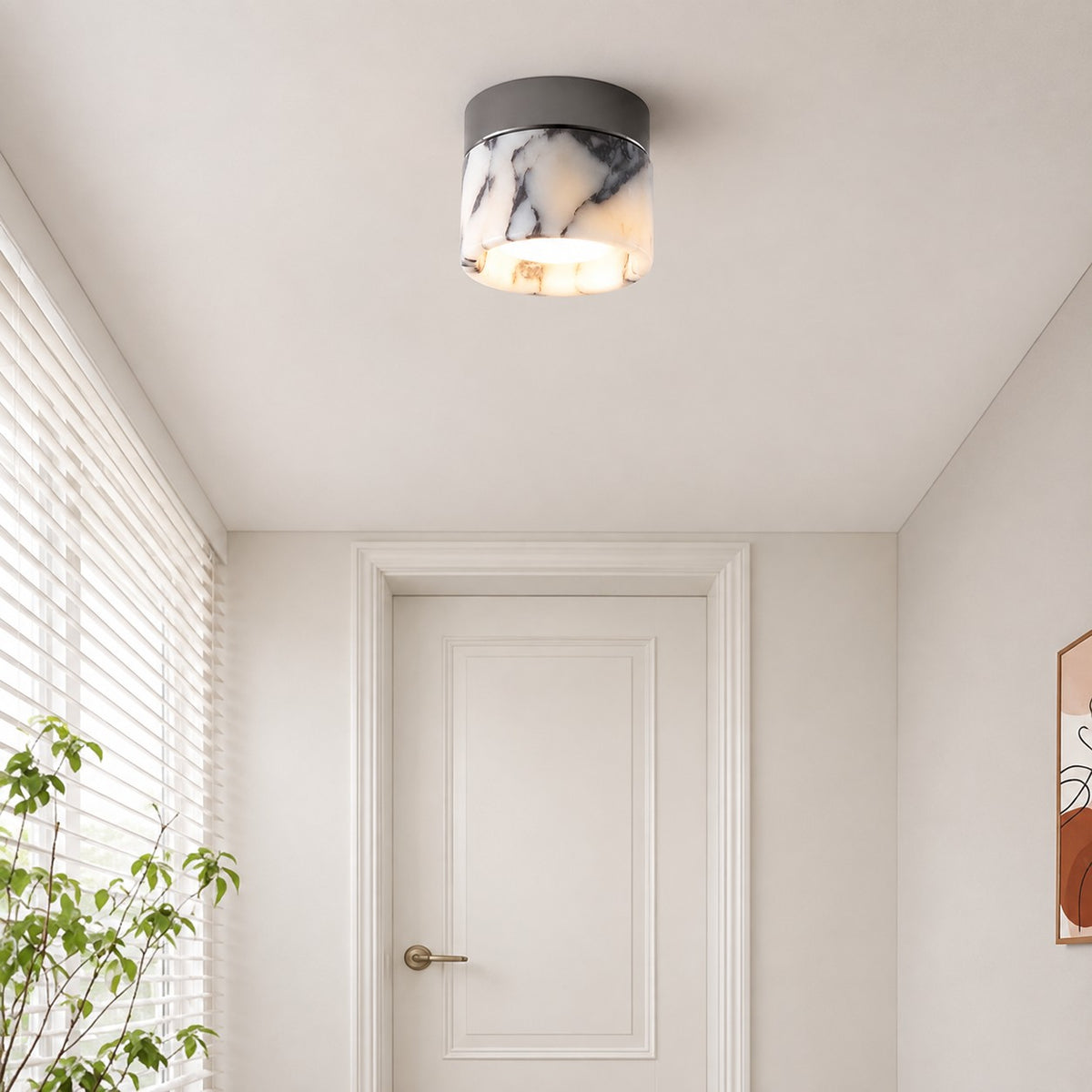 Marble Luxury Stone High-grade LED Balcony Ceiling Lamp