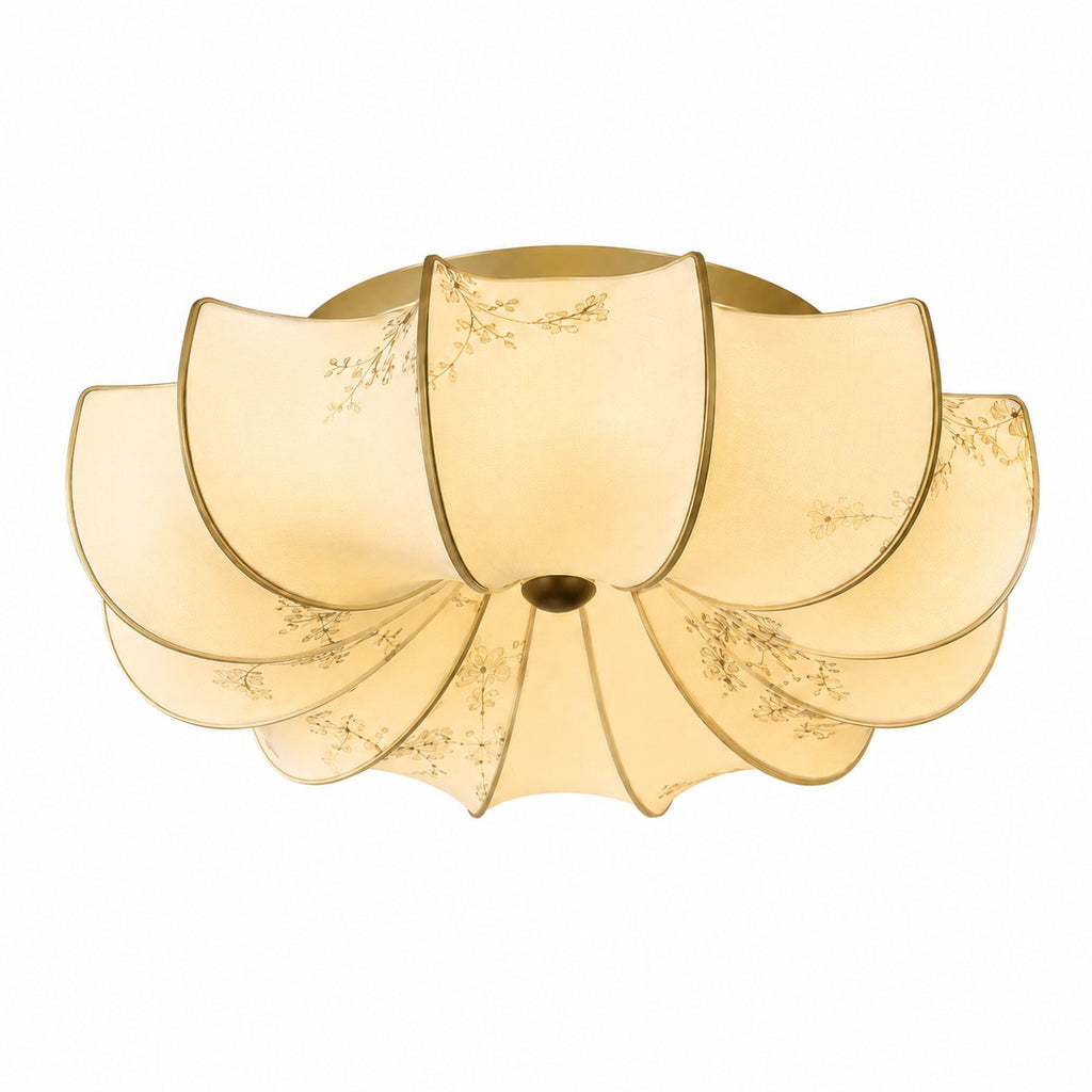 French Retro Bedroom Printed Ceiling Lamp
