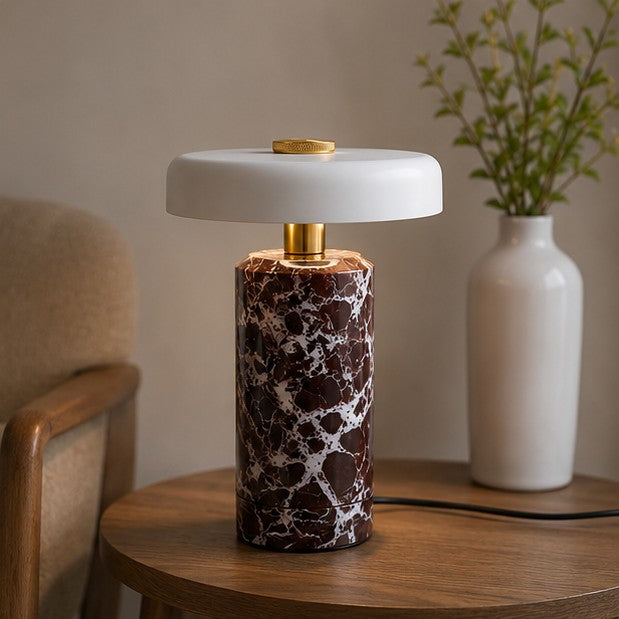 Levanto Rosso Marble Table Lamp
