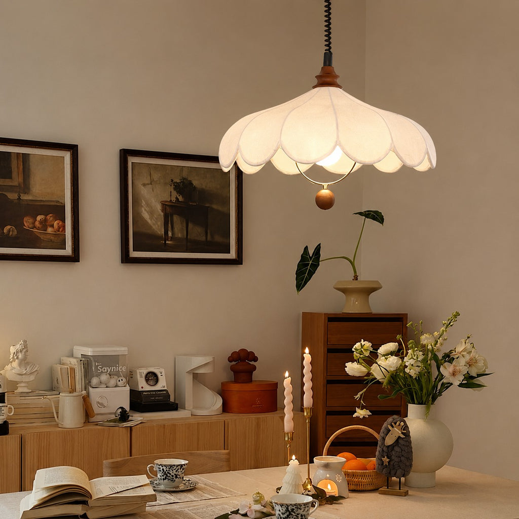 French Retro Cream Style Dining Roomliving Room Chandelier Retractable