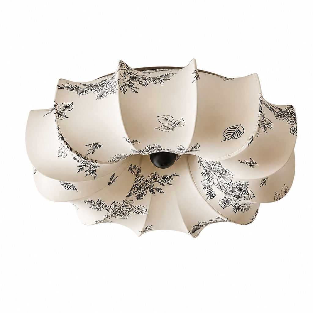 French Retro Bedroom Printed Ceiling Lamp