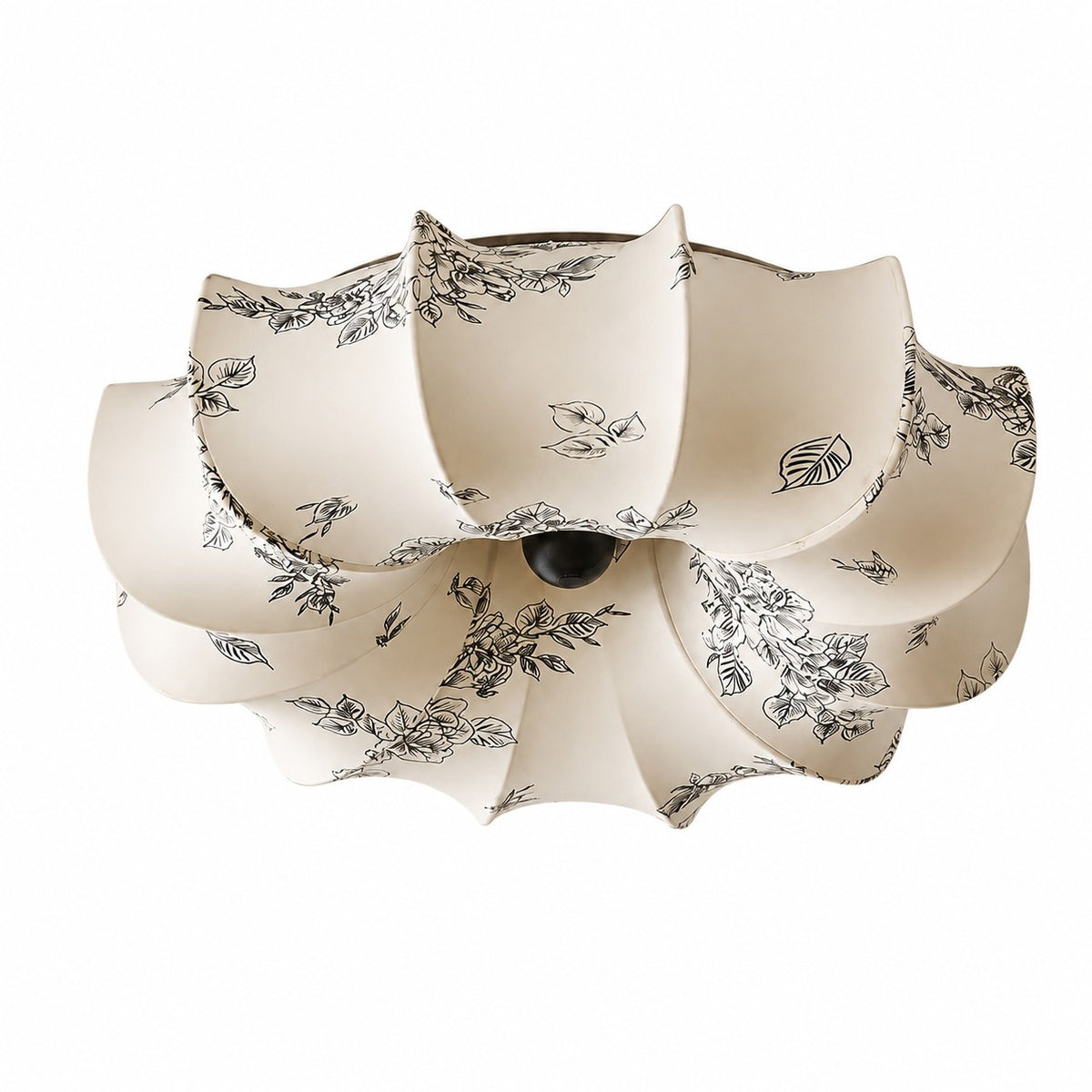 French Retro Bedroom Printed Ceiling Lamp