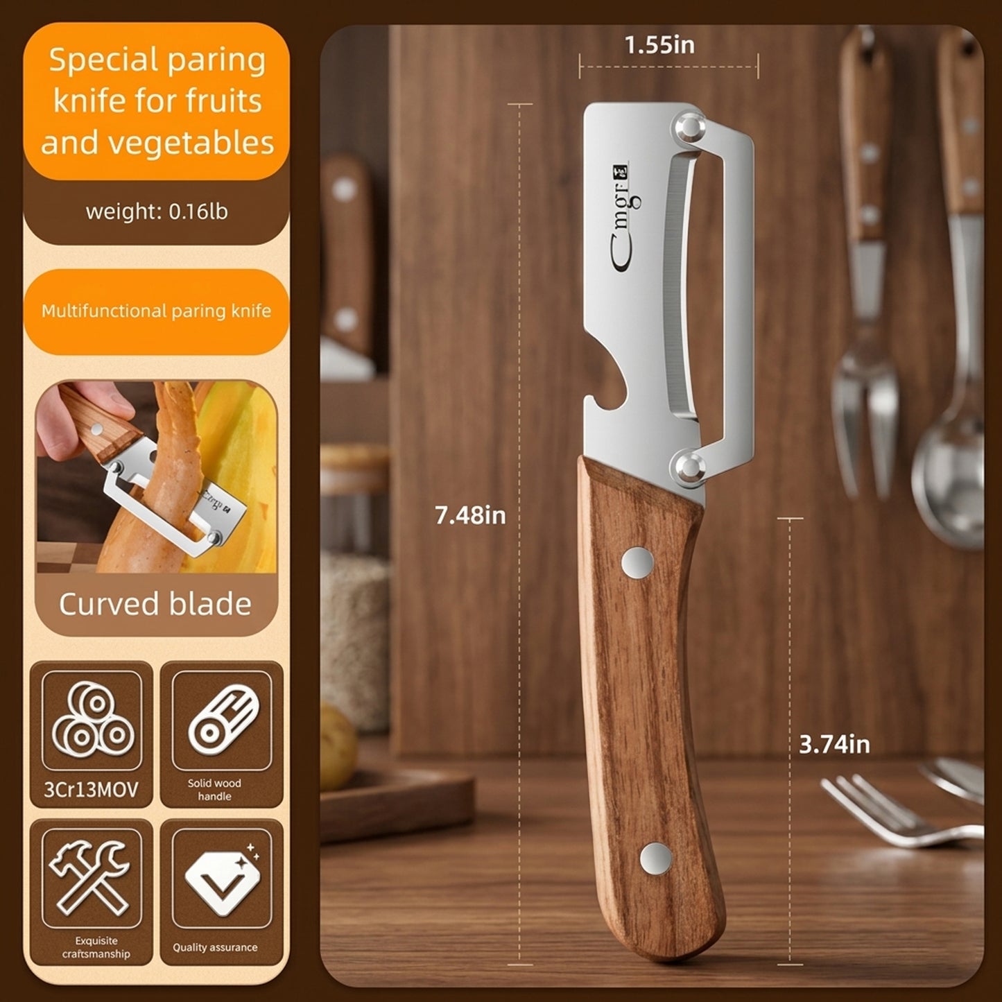 Stainless Steel Peeling Knife